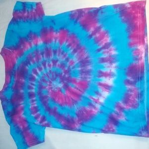 Blue And Red Spiral Tee Shirt